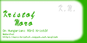 kristof moro business card